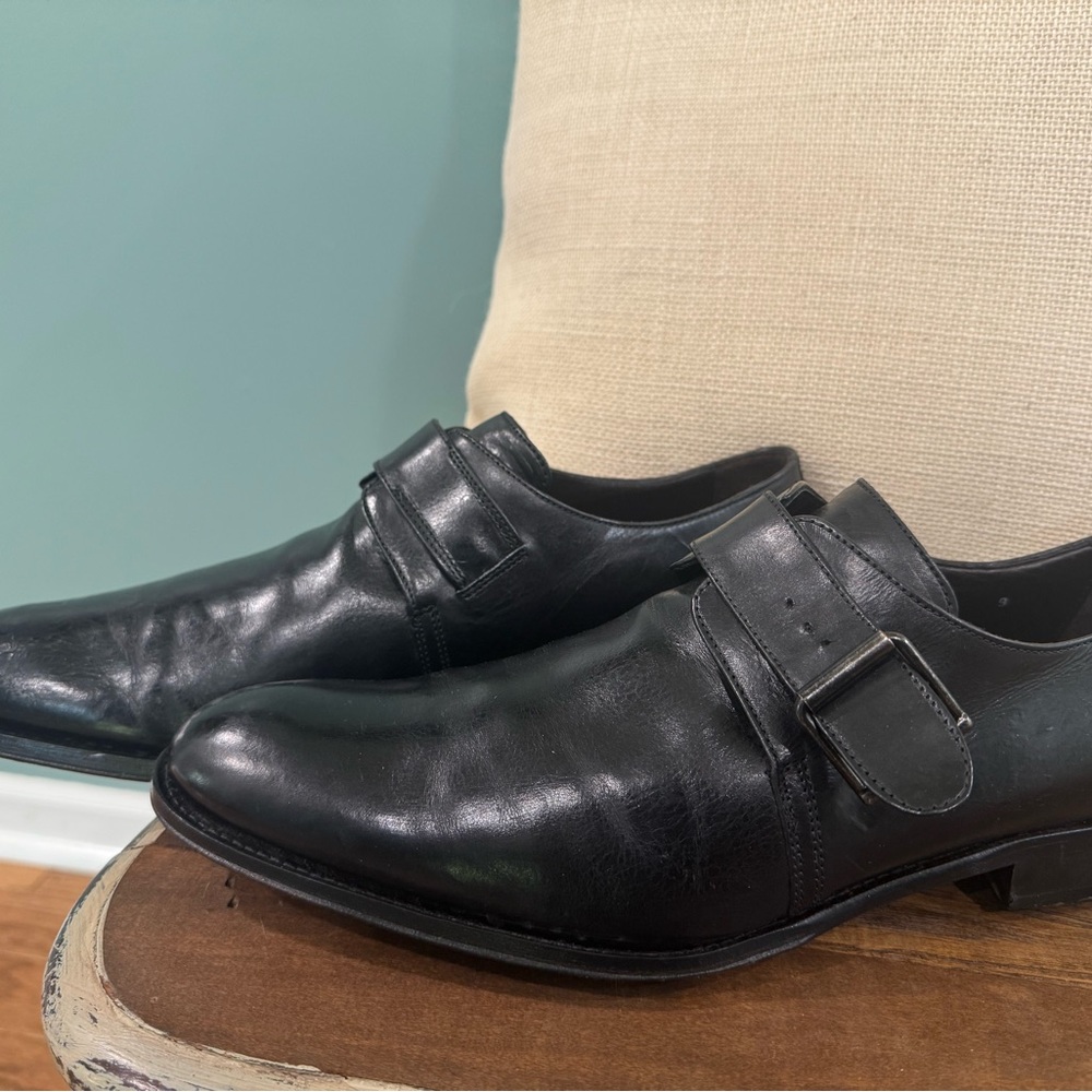 Men's Black Leather Dress Shoes